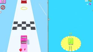 Satisfying Mobile Game / Jelly Runner 2048 vs 2048 jelly shooter Gameplay New levels part #7