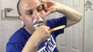 💈  Бюджетное бритьё немецкой опасной бритвой Boker Edelweiss Yaqi Brush Bluebeards Revenge Floid