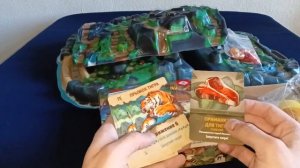 Распаковка настольной игры   Fireball Island: Проклятие острова Вул - Кар с дополнениями