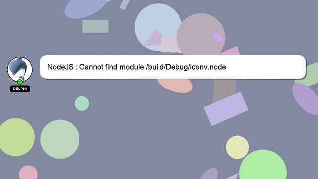 NodeJS : Cannot find module /build/Debug/iconv.node смотреть онлайн