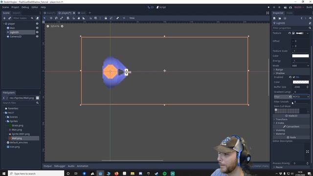 GODOT Line of sight at night, hide everyting not in the light смотреть онлайн