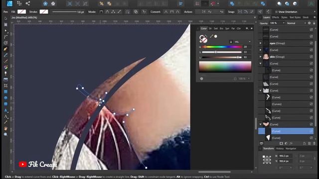 Vector Portrait in Affinity Designer | Vector Art | Illustration | Cartoon | Speed Art | Jisoo