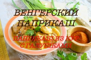 ВЕНГЕРСКИЙ ПАПРИКАШ. ПАПРИКАШ ИЗ КУР С ГАЛУШКАМИ.