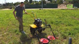 Как установить и работать оригинальной роторной косилкой ЗАРЯ на китайском мотоблоке!