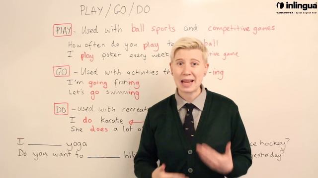 Difference between Do, Play and Go - English Lessons with inlingua Vancouver