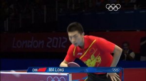 Настольный теннис. Техника удара слева от Ma Long. Олимпийские игры Лондон 2012.