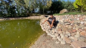 Как вырос толстолобик за 2 года. Пруд на даче. Толстолобик.