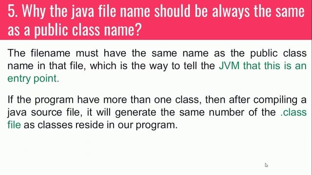 Important Interview Questions in Java (Tamil) | Is java file name and class name should be same смотреть онлайн