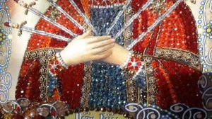 Образа в каменьях. Богородица Семистрельная. Процесс, продолжение .