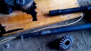 Самодельная роторная косилка в разобраном виде