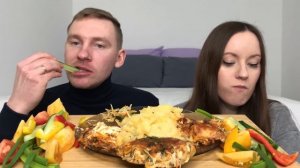 МУКБАНГ ПЮРЕ КУРИНЫЕ ОТБИВНЫЕ МНОГО ОВОЩЕЙ ответы на вопросы MUKBANG PUREE CHICKEN CHOPS