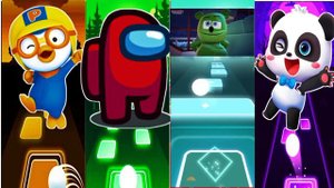 PORORO, AMONG US, GUMMY BEAR, BABYBUS COFFIN DANCE SONG (COVER) | TILES HOP EDM RUSH