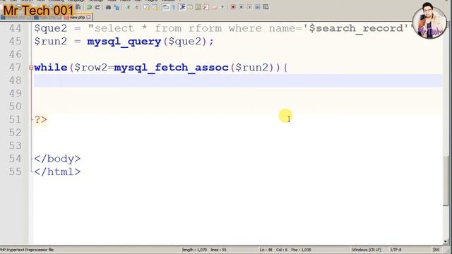 Search And Display Data From MySQL Database|MySQL Search Tutorial|fetch data|PHP Programming-Mr Tec