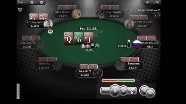 Невероятный Флеш Рояль на Покерстарс |  Incredible Royal Flush at Pokerstars