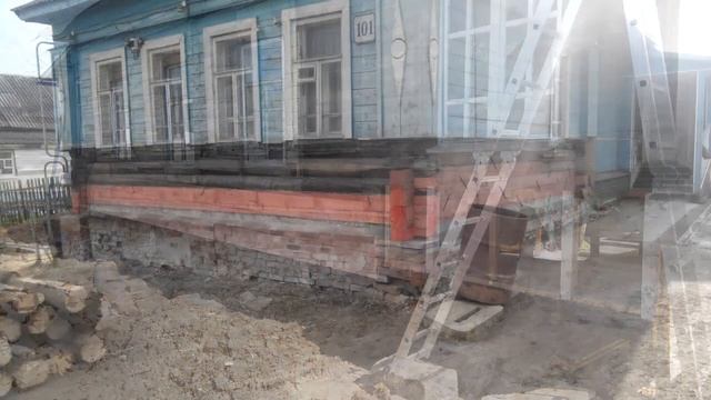 Замена венцов. Устройство отмостки и цоколя.