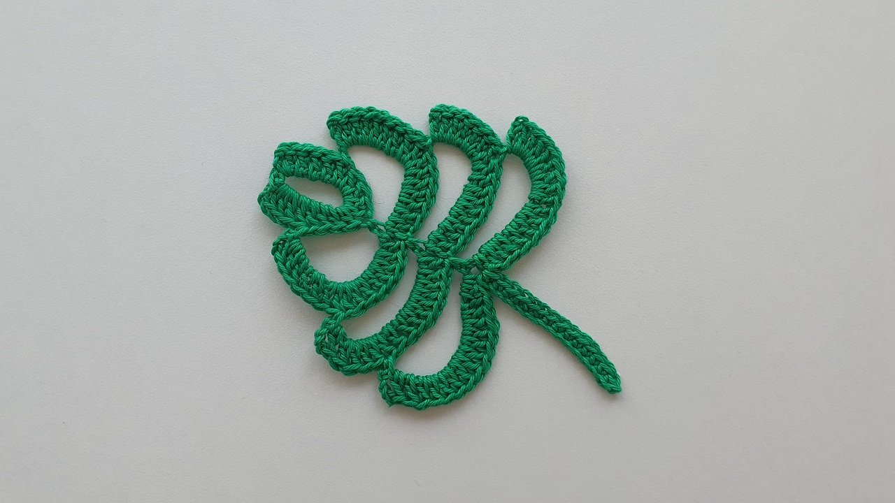 Листик крючком для ирландского кружева. Вязание крючком / Crochet Leaf