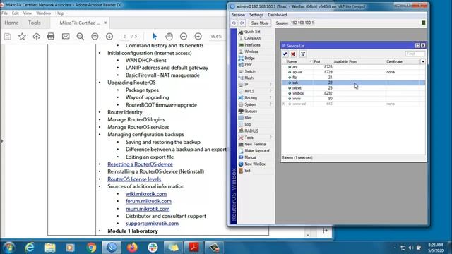 MTCNA English Tutorial-08: Manage RouterOS services смотреть онлайн