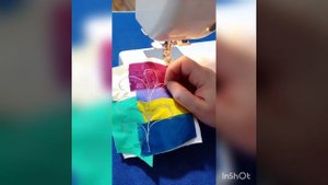 аппликация из ткани.                           ?РАДУЖНАЯ?