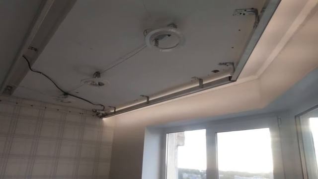 2-х уровневый потолок и подсветка скрытого карниза смотреть онлайн