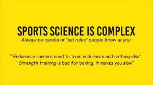 Train SPECIFIC to your SPORT (Specificity Principle)