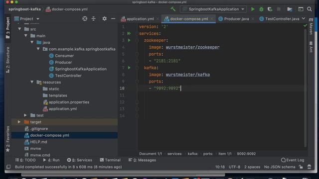 Springboot + Kafka + Docker | Kafka Producer & Consumer with Docker смотреть онлайн