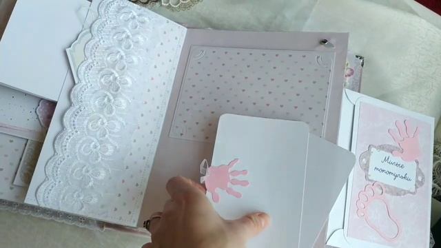 Нежный альбом для малышки на первый год жизни. Видеообзор. Scrapbooking. Album for a girl. смотреть онлайн