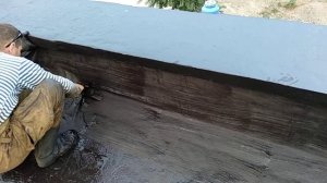 Оклейка примыканий на кровле.