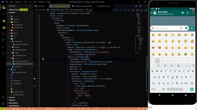 Flutter Chat App- Adding Custom Emoji Picker like WhatsApp in Individual Chat Page?? | || #9