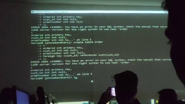create table order dbms