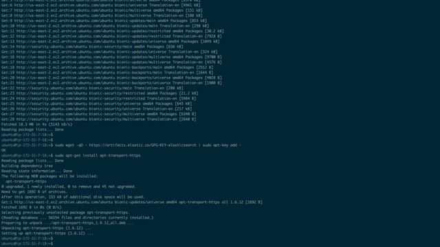 Efetuando a instalação do Elasticsearch no Ubuntu Server 18.04.3 LTS