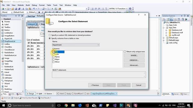 Lesson 3:SQLDataSource controls with Parameters (SOMALI) смотреть онлайн