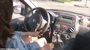 ⚡️ Code 054 ◾ Vicky driving and smoking ◾ Pedal Vamp Pedal Pumping