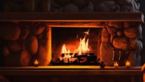 Камин, расслабляющие звуки огня