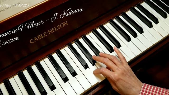 Minuet in F Major - Part 1: A section - Johann Kuhnau (1660-1722). Piano Tutorial смотреть онлайн