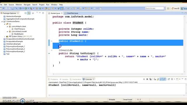Constructor in Java example|Default and Parameterized Constructor in Java смотреть онлайн