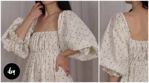 как сшить ПЛАТЬЕ в деревенском стиле БЕЗ ВЫКРОЙКИ своими руками