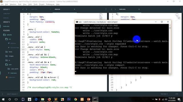 SASS part 07 - output style смотреть онлайн