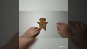 Оригами "Пряничный человечек"