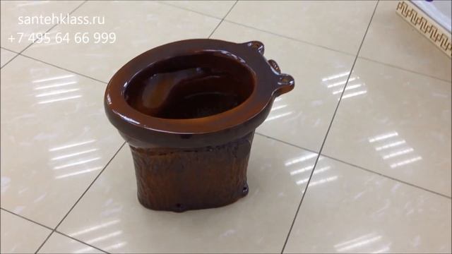 Унитаз для дачного туалета Portu коричневый. Santehklass.ru смотреть онлайн