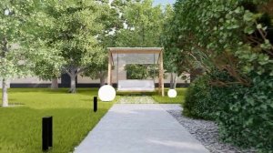 Качели в ландшафтном дизайне