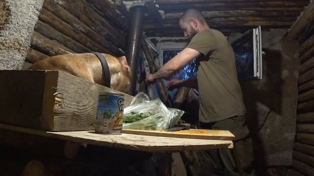 Землянка в лесу | Ложка из березы | Лесная кухня