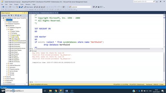 Installing the Northwind Database into SQL Server смотреть онлайн