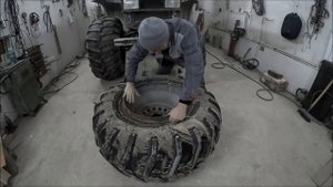 Шиномонтаж ободрышей краз лапоть