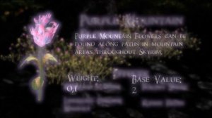 Skyrim Ingredient Breakdown Part 3: Purple Mountain Flower