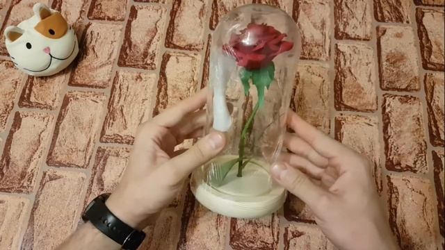 Красивая роза в колбе с Алиэкспресс / Крутой подарок из Китая / Оригинальный подарок для любимой