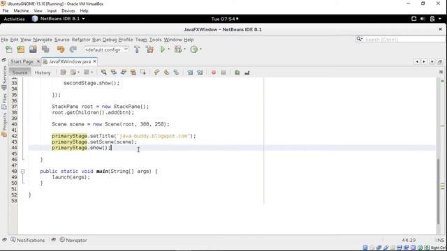 JavaFX example: open new Window and exit all when primary window close смотреть онлайн