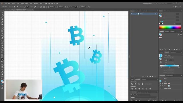Создание дизайн концепта сайта ico | Speed Art с комментариями | Часть 1 Photoshop смотреть онлайн