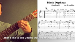 Black Orpheus(Manha de Carnaval)- Bossa Nova Guitar Lesson -Luiz Bonfa- Chords/Melody/and More!