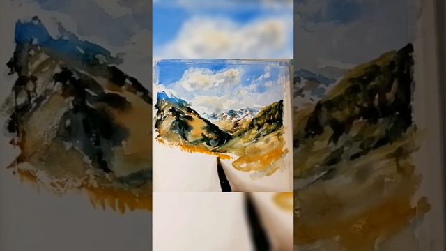 Горы акварелью. Mountains in watercolor