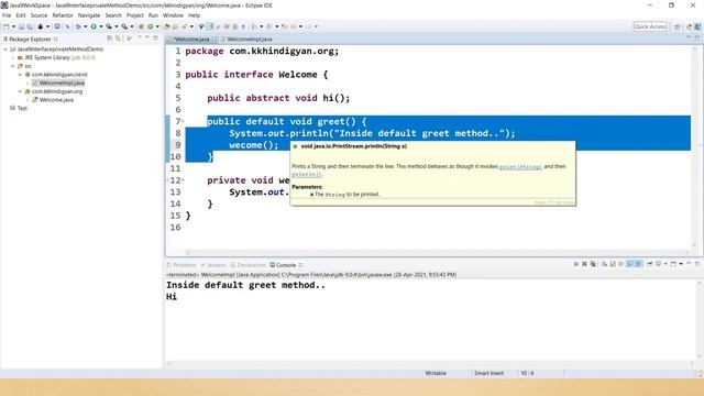 Java 9 - Private methods in Interfaces | Why do we need private methods in an interface in Java 9?
